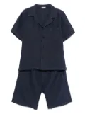 Il Gufo linen shorts and shirt set - Blue