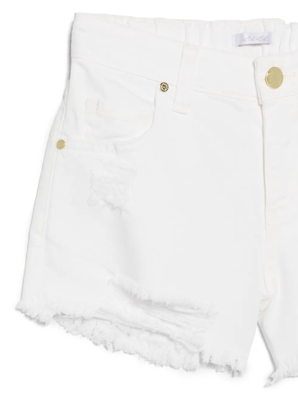 Miss Grant Distressed Shorts In White