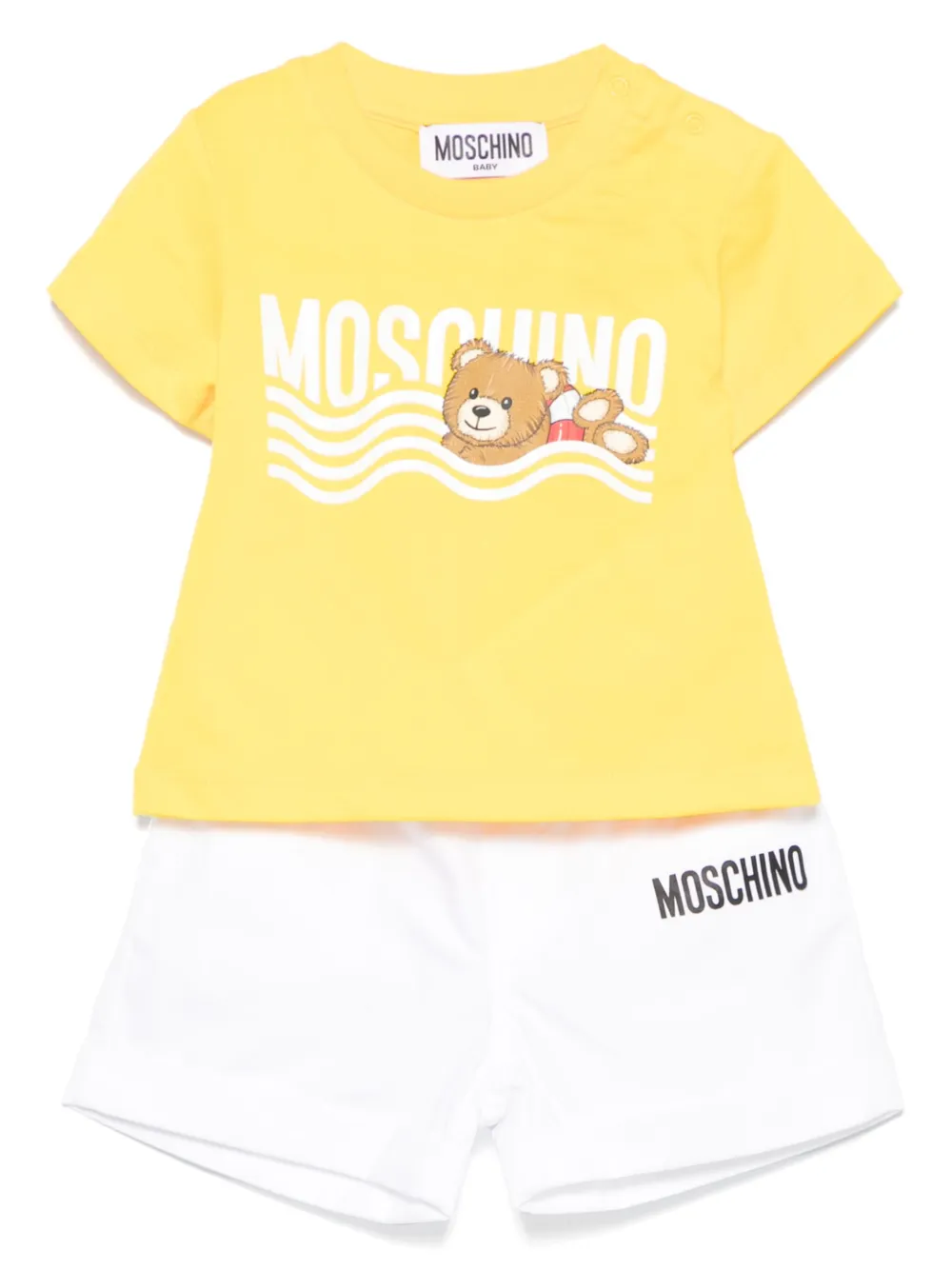 Moschino Kids Babypakje met teddybeerprint Geel