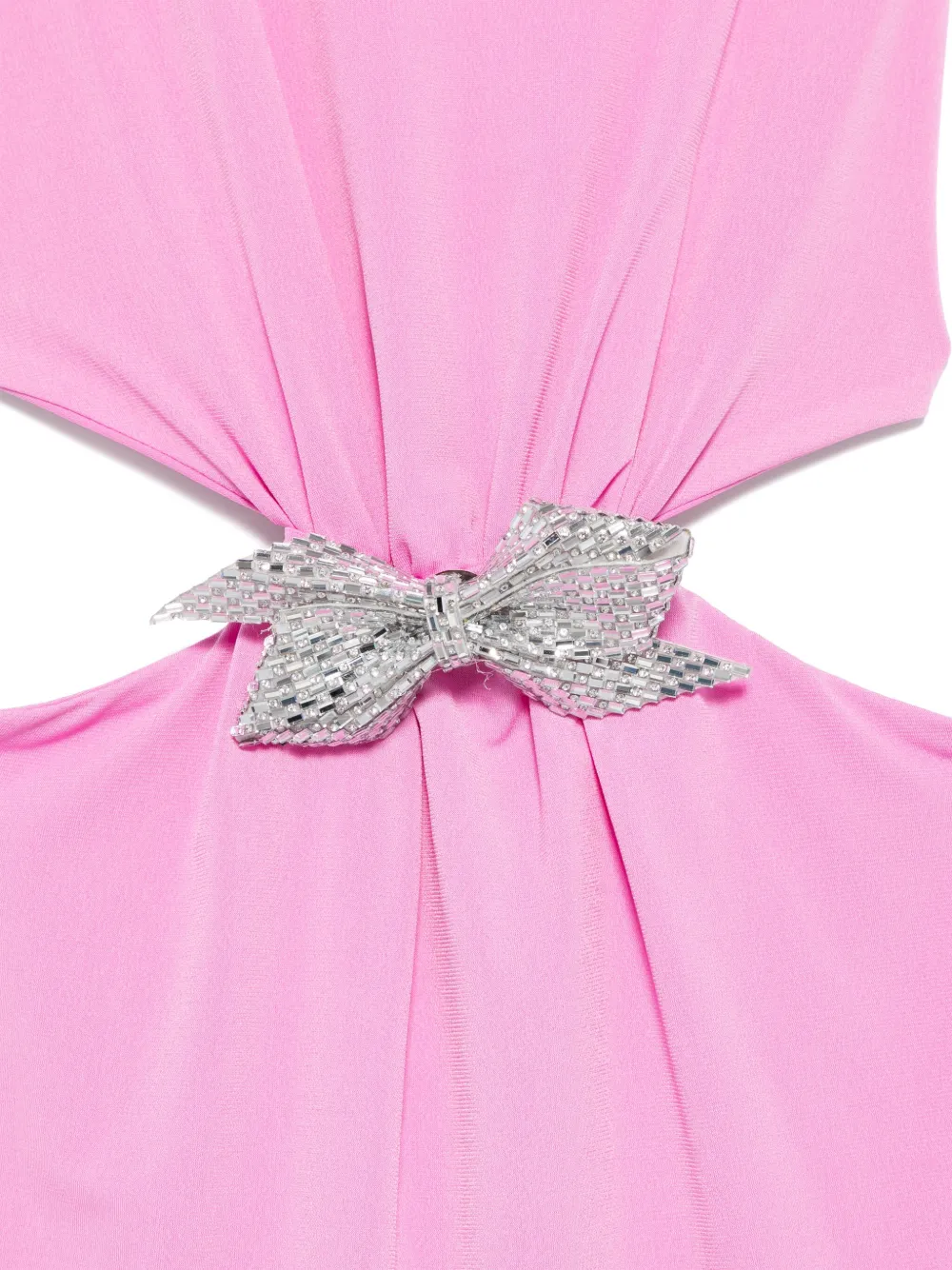 Miss Grant Kids Jurk met strik broche Roze