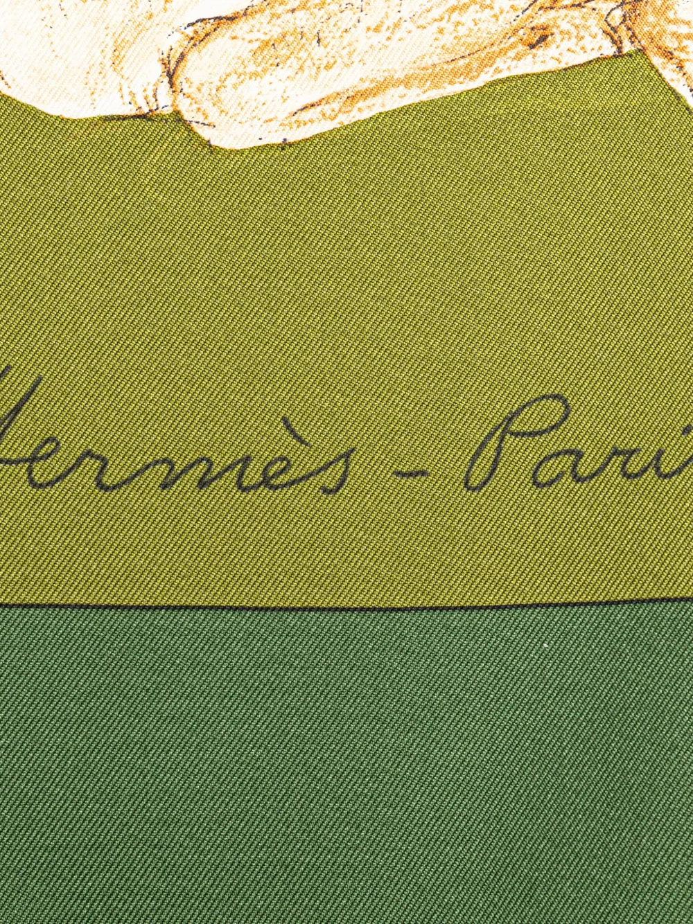 Hermès Pre-Owned 1900s Les Biches zijden sjaal - Groen