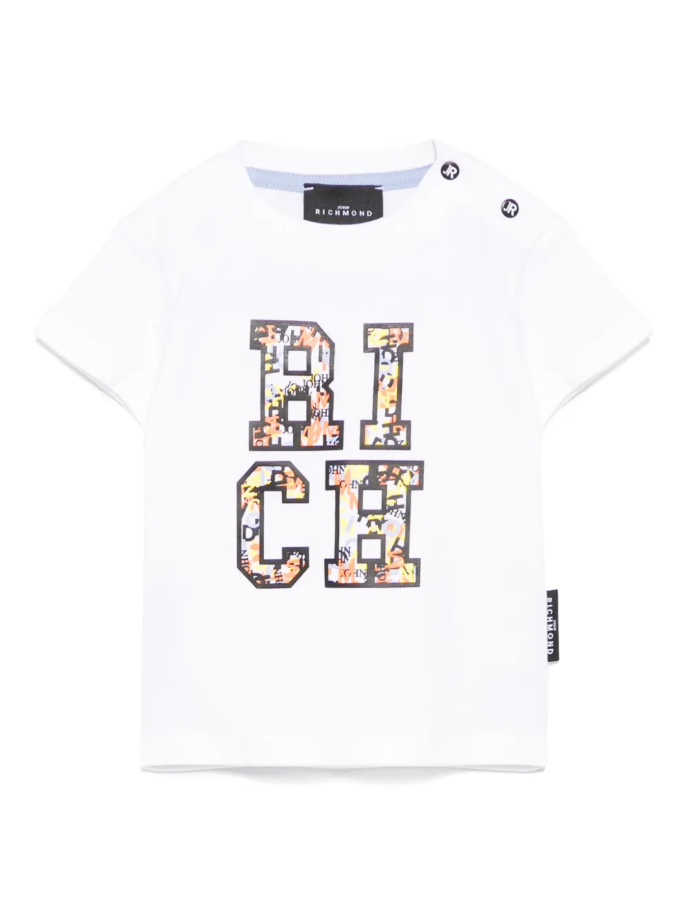 John Richmond Junior T-shirt met logoprint Wit