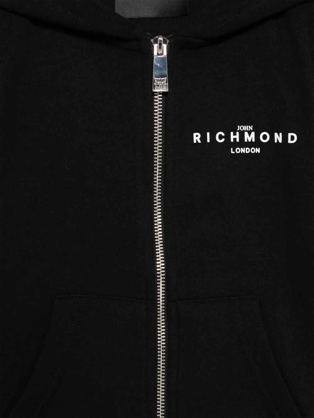 John Richmond Junior Hoodie met logoprint Zwart