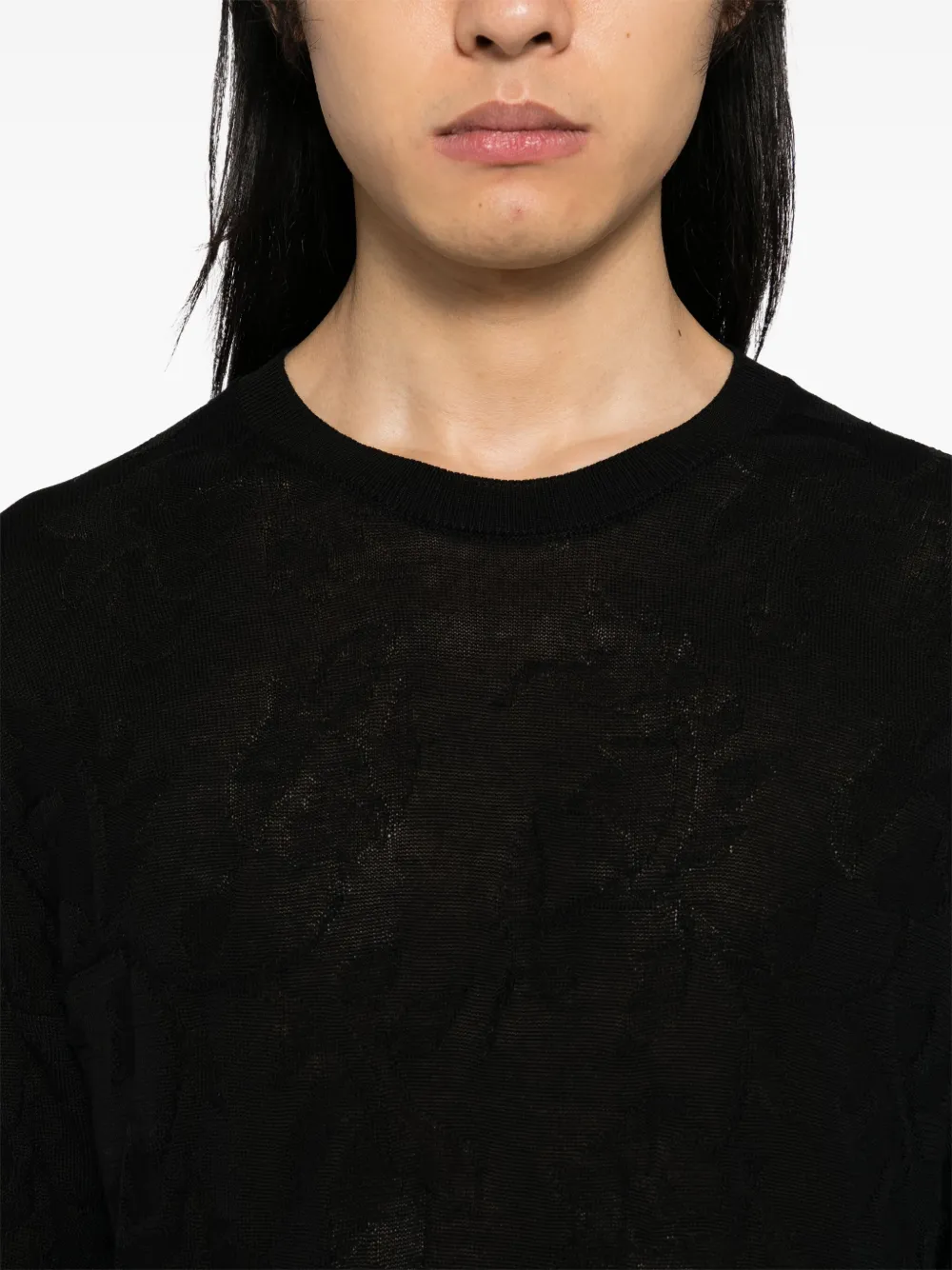 Shop Tagliatore Knitted T-shirt In Schwarz