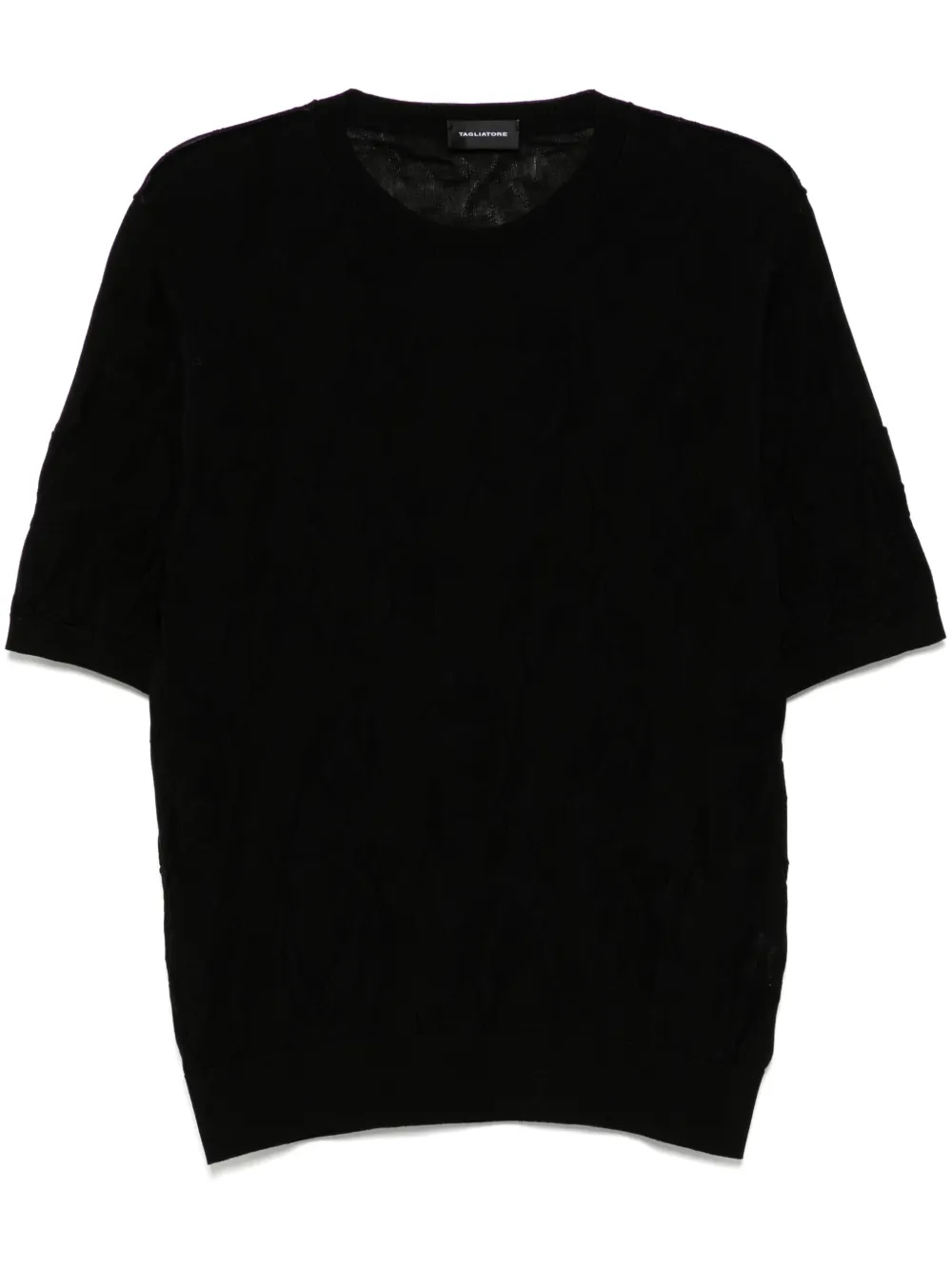 Tagliatore Gebreid T-shirt Zwart