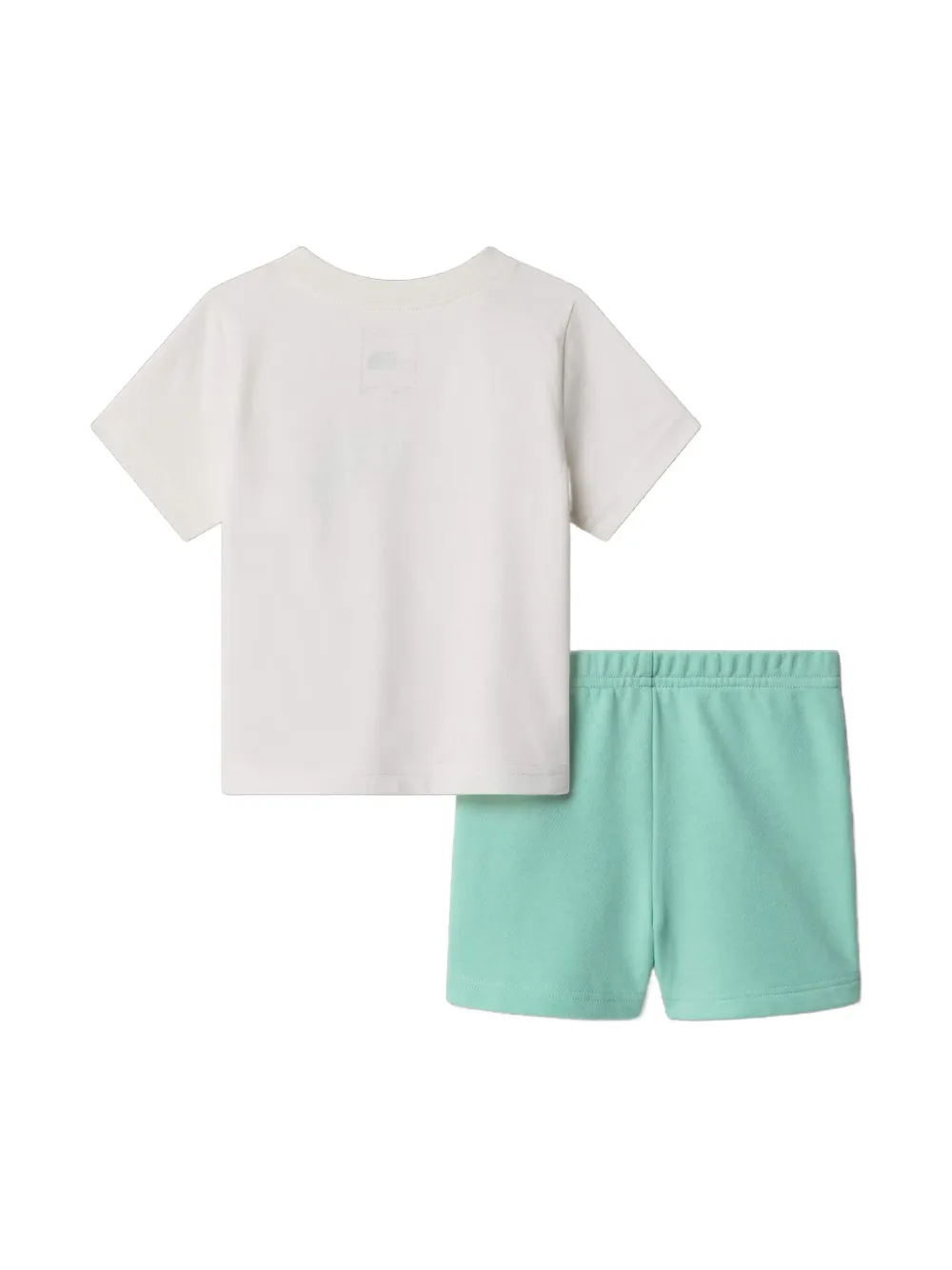 The North Face Kids logo-print shorts set - Groen