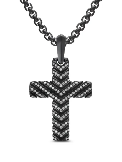 David Yurman collar Chevron Cross Pendant