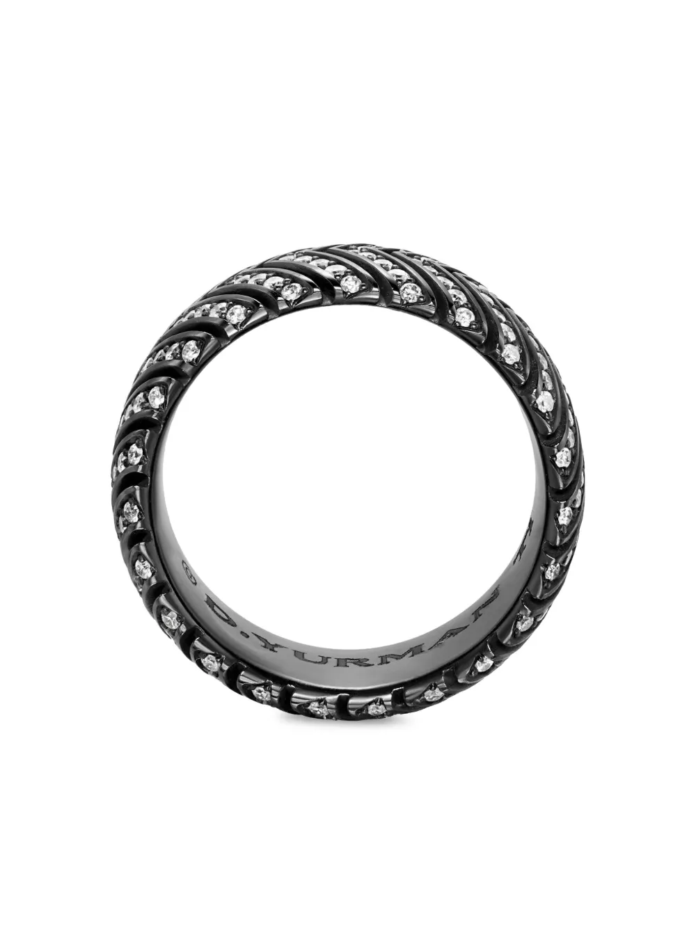 David Yurman Chevron Band Ring In Black
