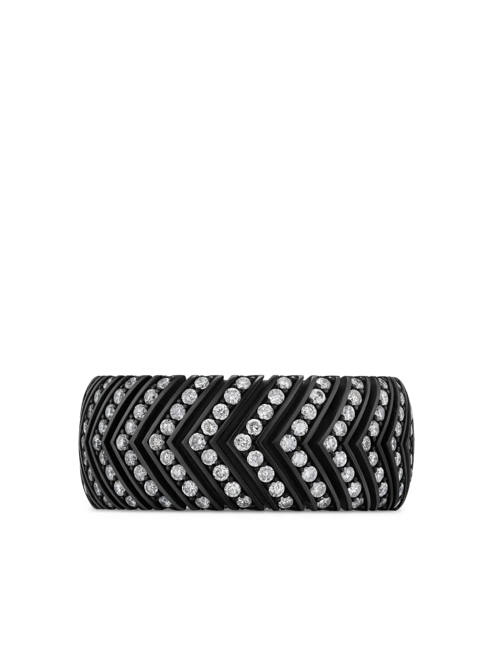 David Yurman Chevron Band Ring In Black