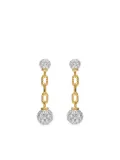 David Yurman 18kt yellow gold Madison-link diamond drop earrings