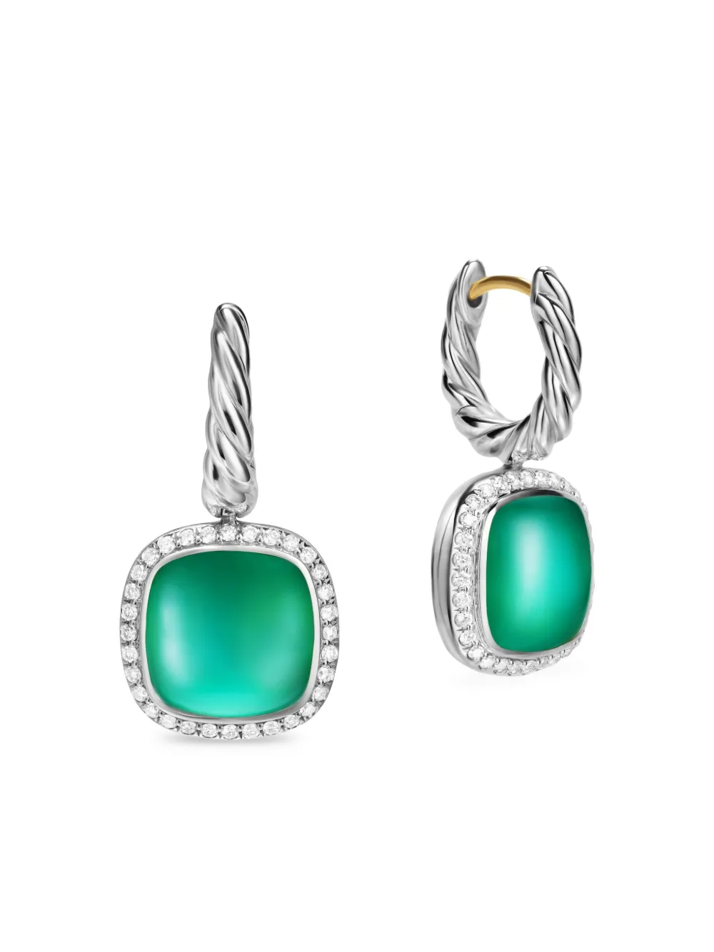 David Yurman 纯银 Albion 钻石吊饰耳环 | Image 2