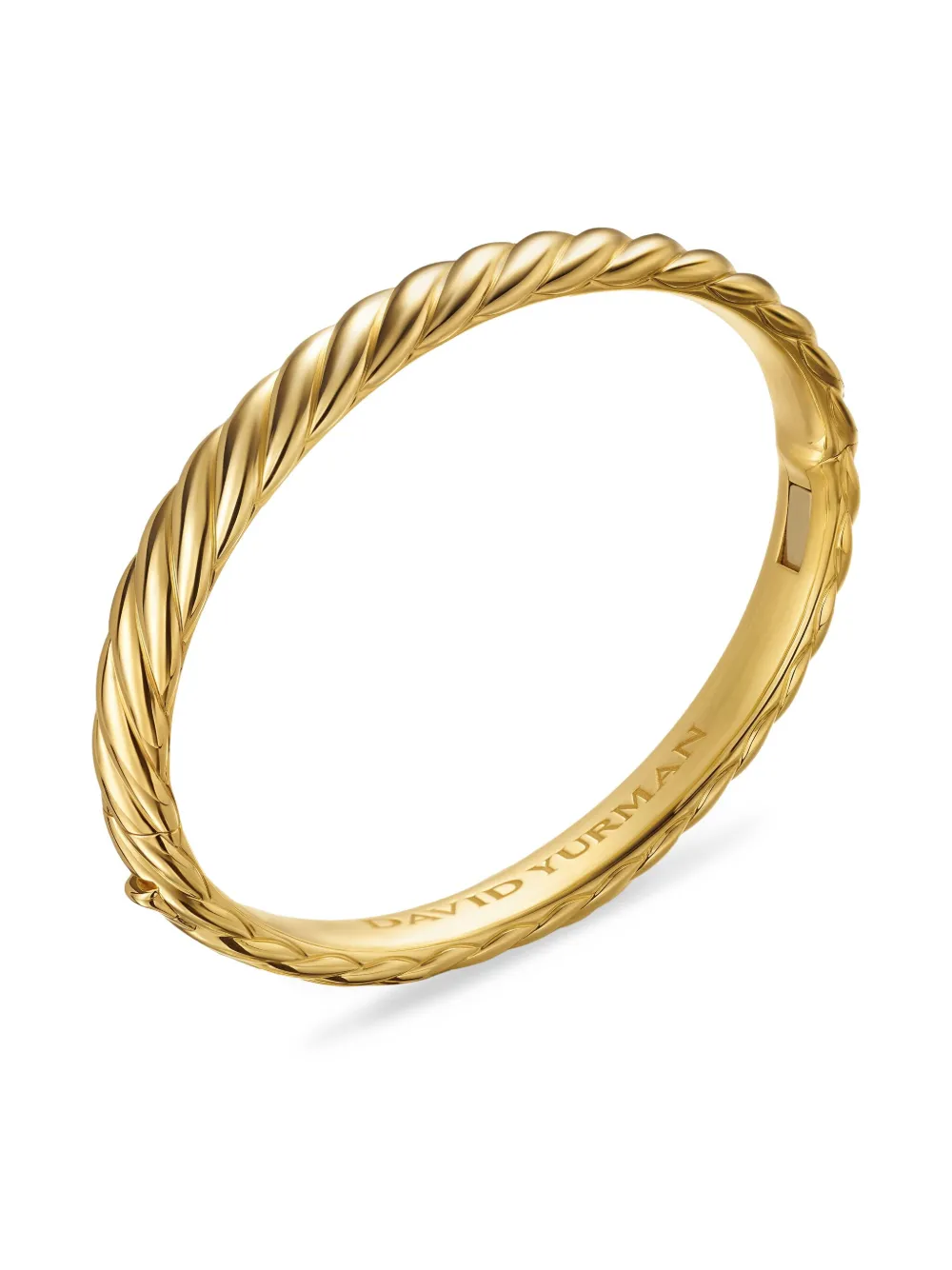 David Yurman 18k Yellow Gold Cable Brangle Bracelet In Gold