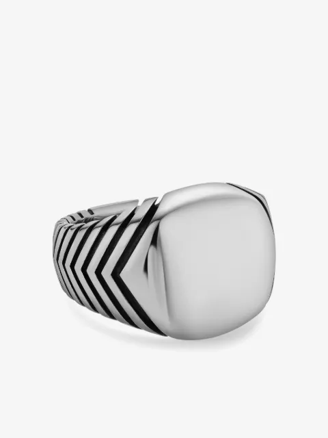David Yurman シェブロン シグネットリング スターリングシルバー