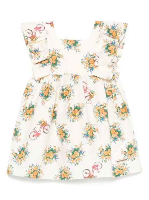 Moschino Kids платье с цветочным принтом