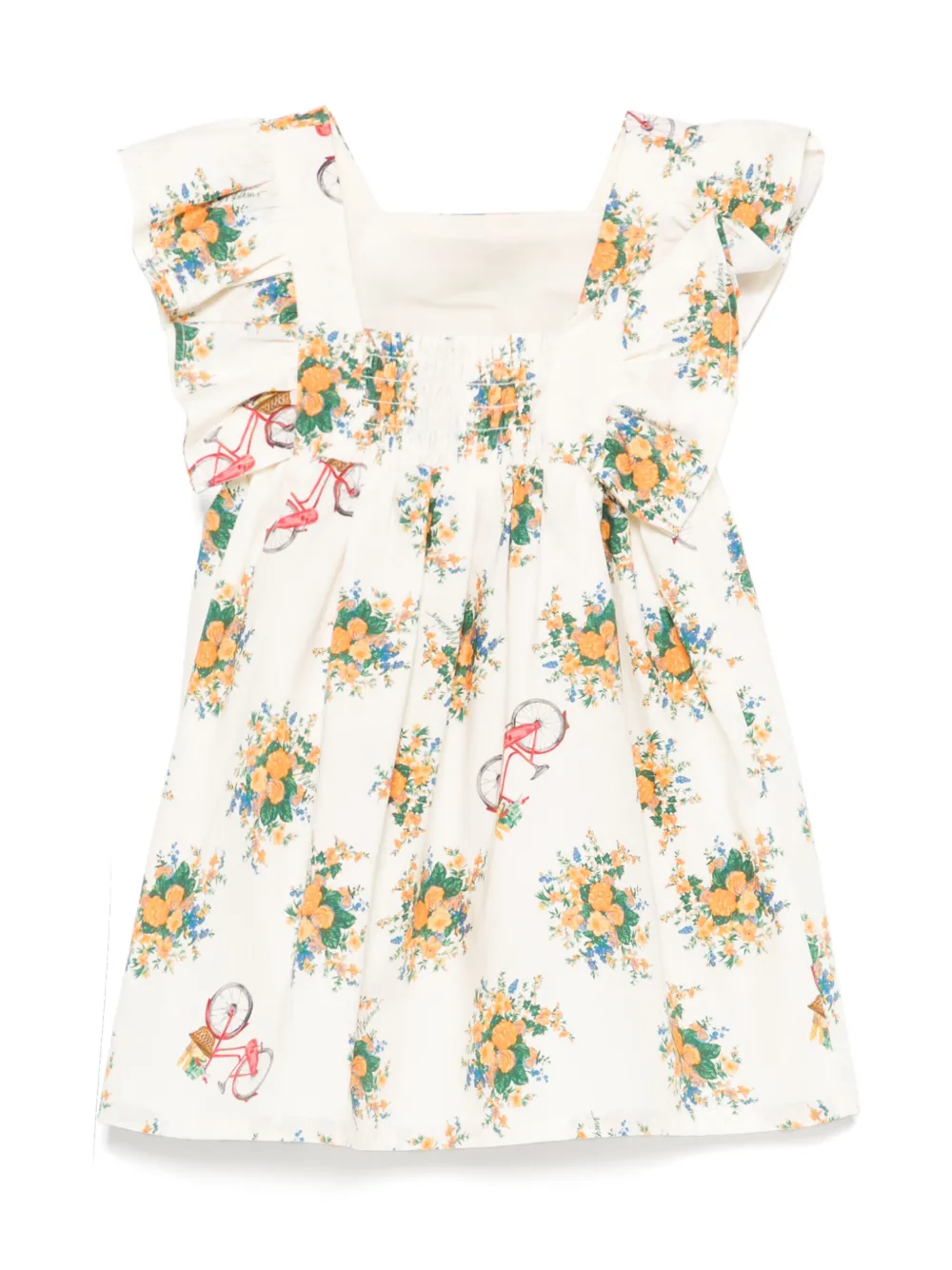 Moschino Kids Jurk met bloemenprint - Geel