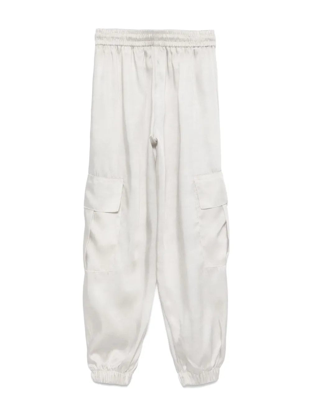 Miss Grant Kids Satijnen cargo broek Beige
