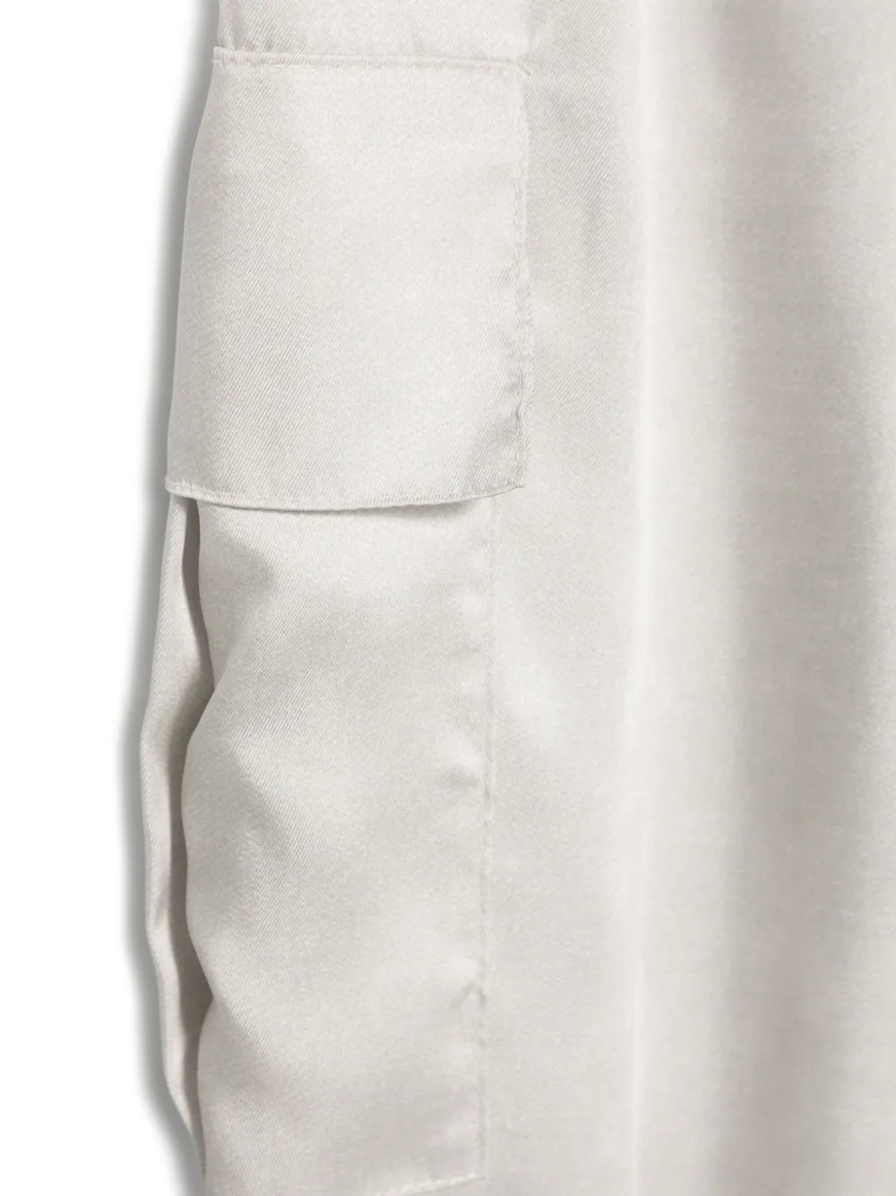 Miss Grant Kids Satijnen cargo broek Beige