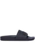 GCDS logo-embossed pool slides - Black