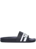 GCDS logo-embossed pool slides - Black