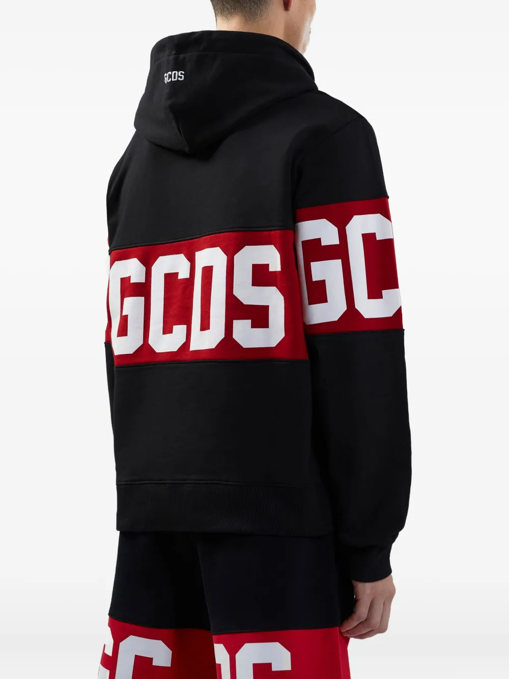 GCDS Hoodie met logoband Zwart