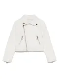 Miss Grant Kids faux-leather jacket - White