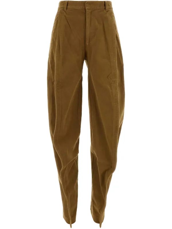 Y/Project Velvet Trousers in Brown
