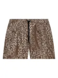 GCDS Essentials Monogram swim shorts - Brown