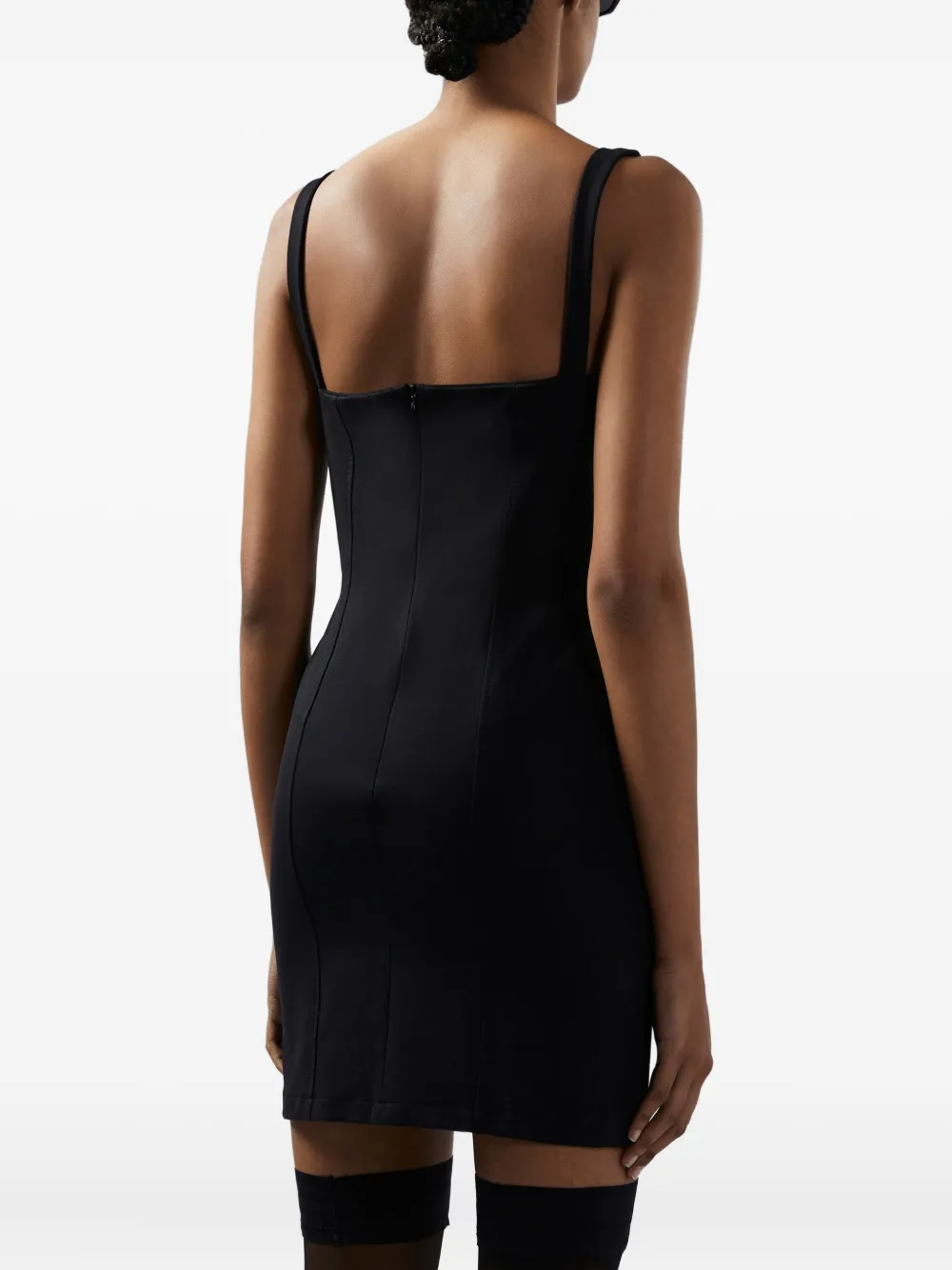 GCDS Mini-jurk met logoplakkaat Zwart
