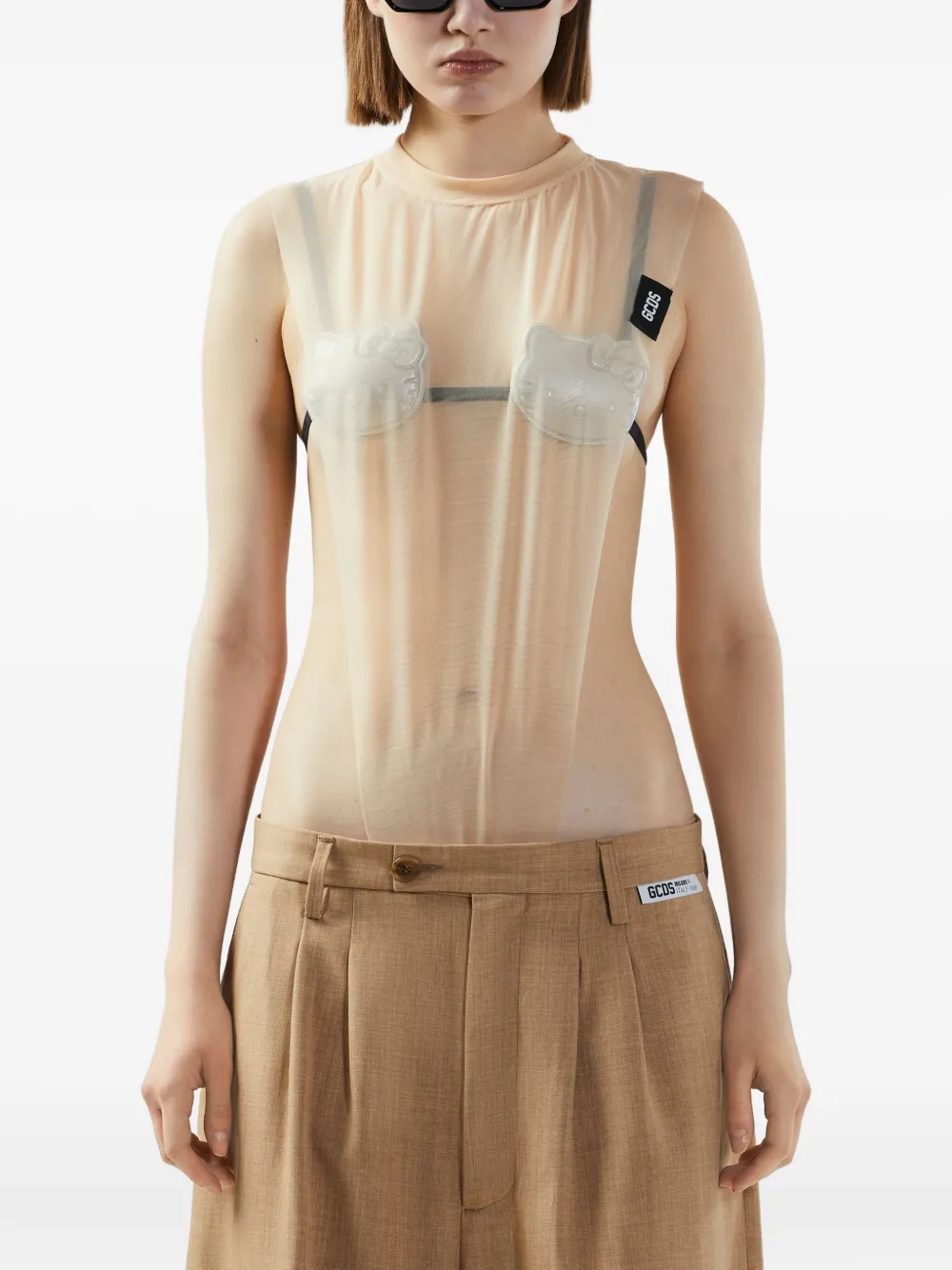 GCDS INVERTED TRIANGLE BODYSUIT