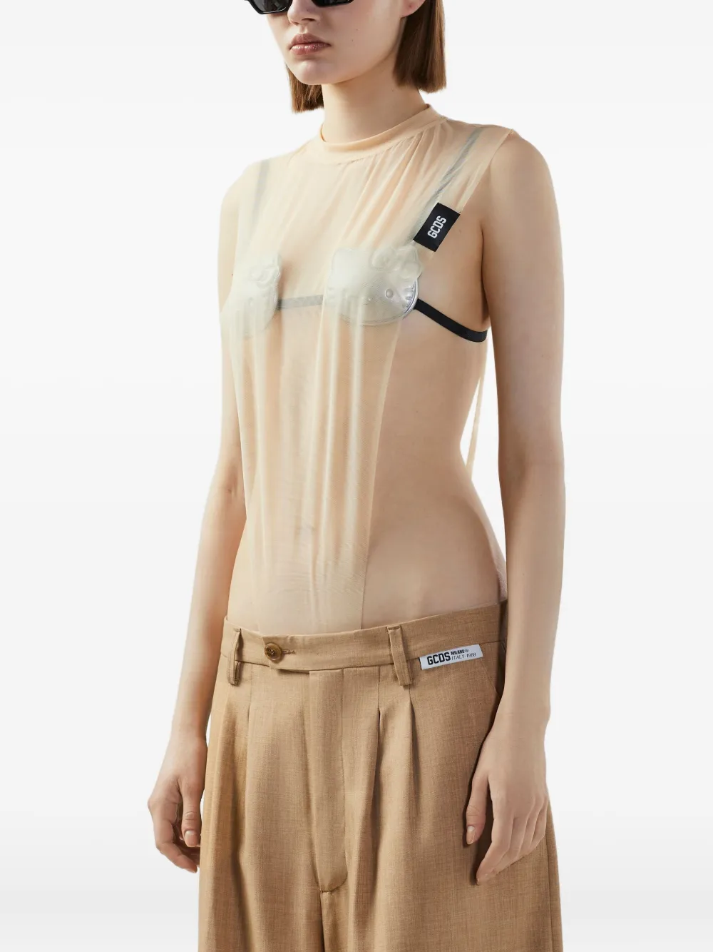 GCDS INVERTED TRIANGLE BODYSUIT