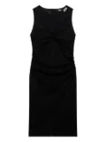 GCDS draped midi dress - Black