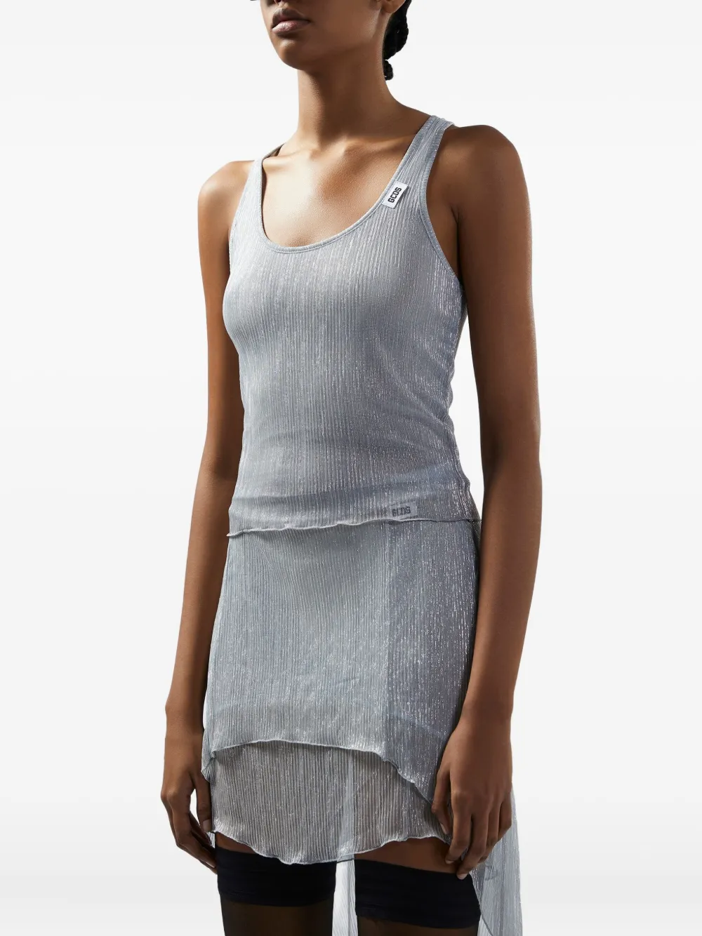GCDS Rouches tanktop Zilver