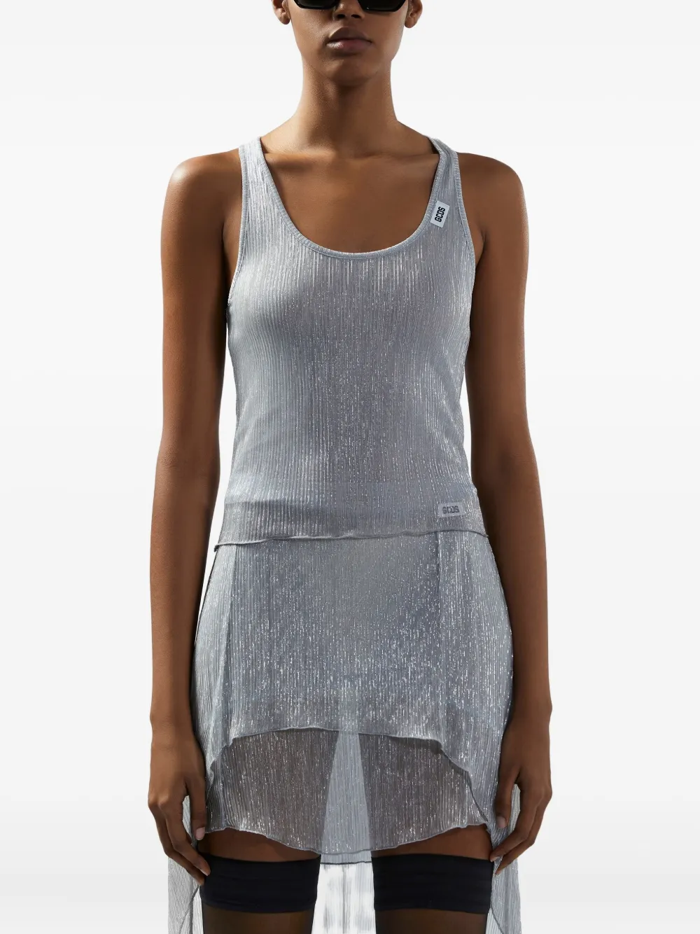 GCDS Rouches tanktop Zilver