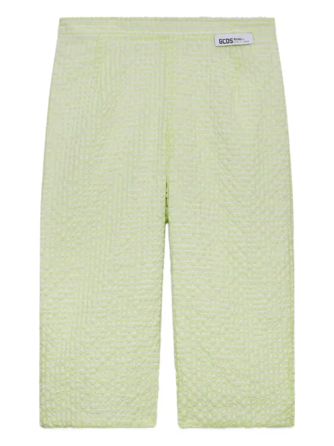 GCDS Vichy capri trousers