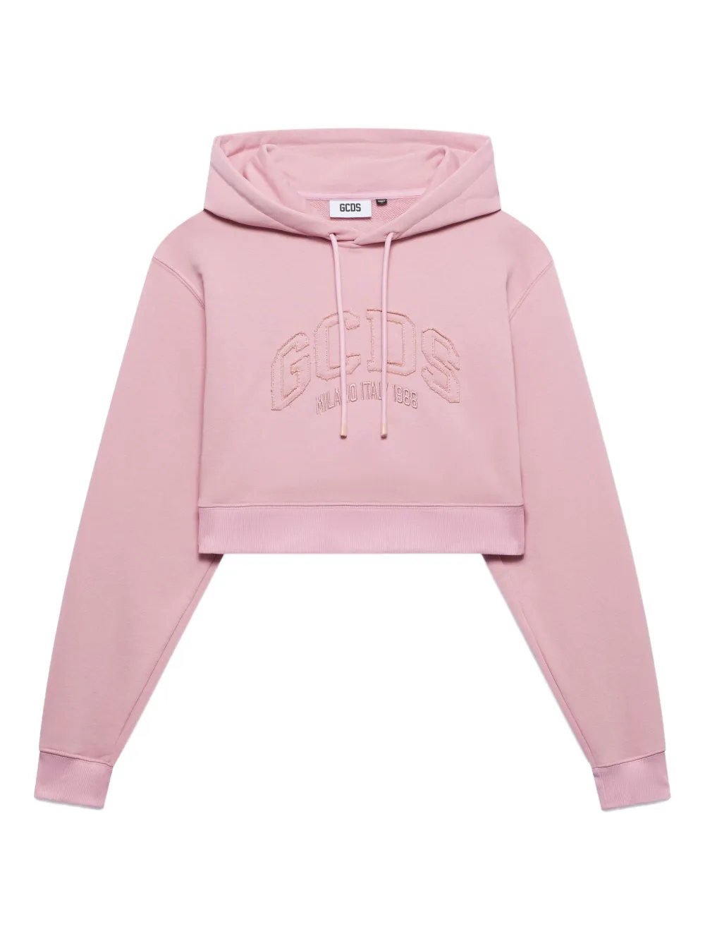 GCDS logo-embroidered hoodie | Pink | Image 1