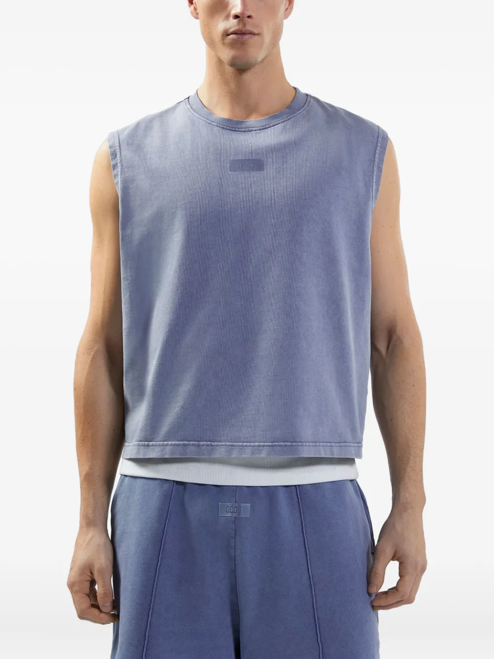 GCDS Tanktop met verwassen effect Paars
