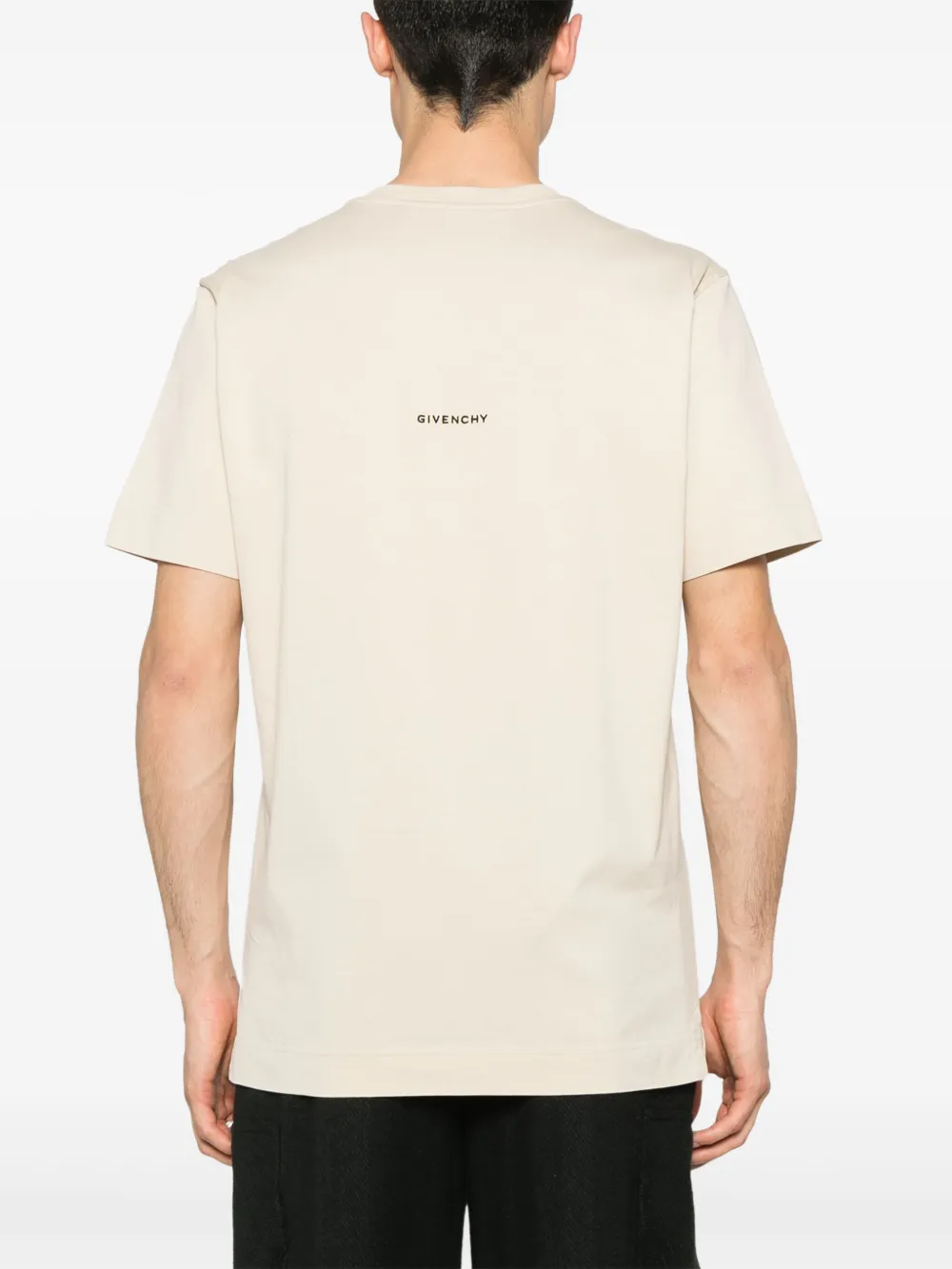 Givenchy Katoenen T-shirt met 4G-borduurwerk Beige