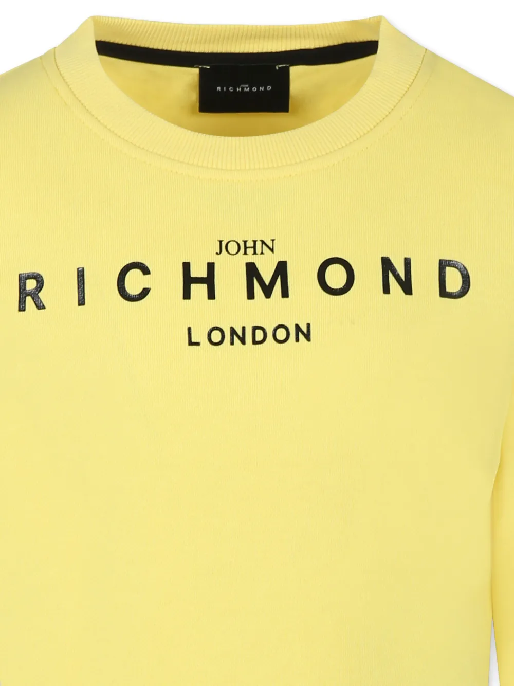 John Richmond Junior Sweater met logoprint Geel