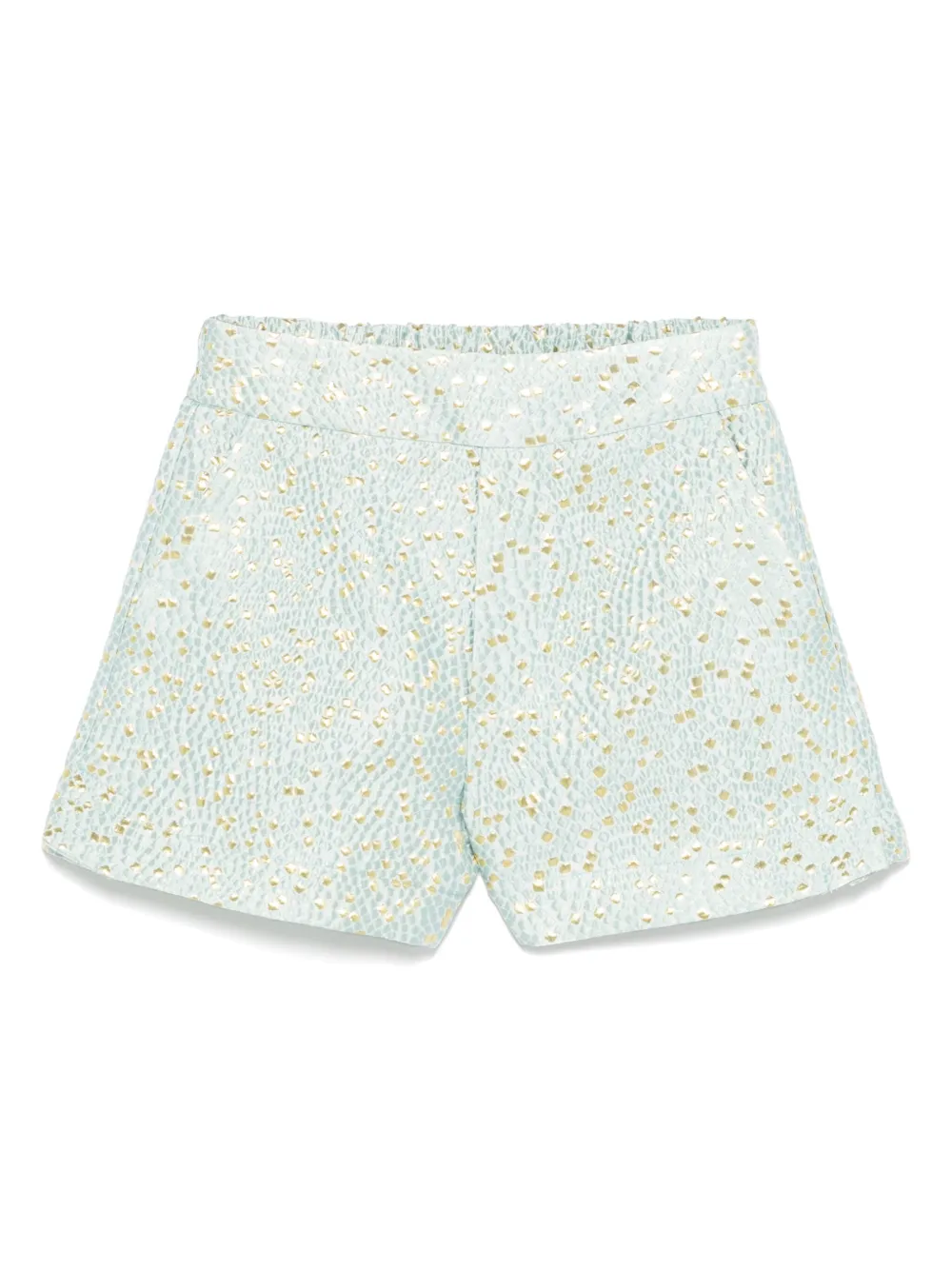 Miss Grant Kids メタリック ショートパンツ - グリーン Miss Grant Kids メタリック ショートパンツ - グリーン