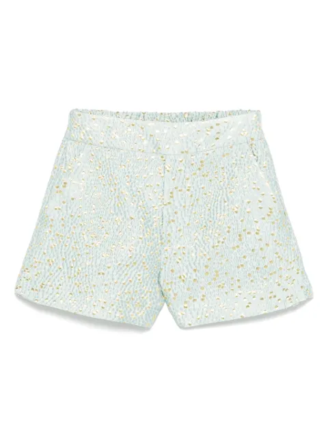 Miss Grant Kids metallic-effect shorts