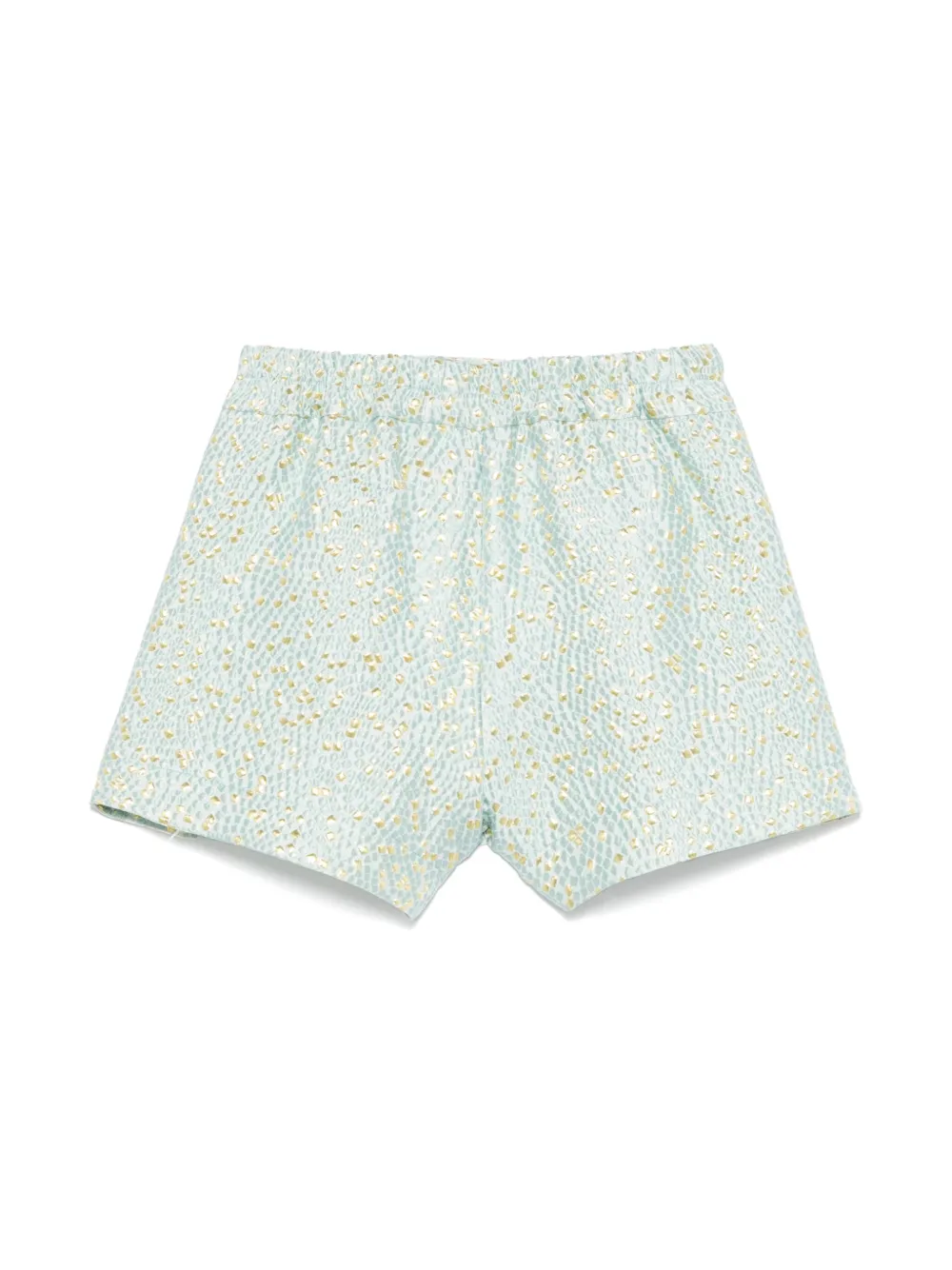 Miss Grant Kids metallic-effect shorts - Groen