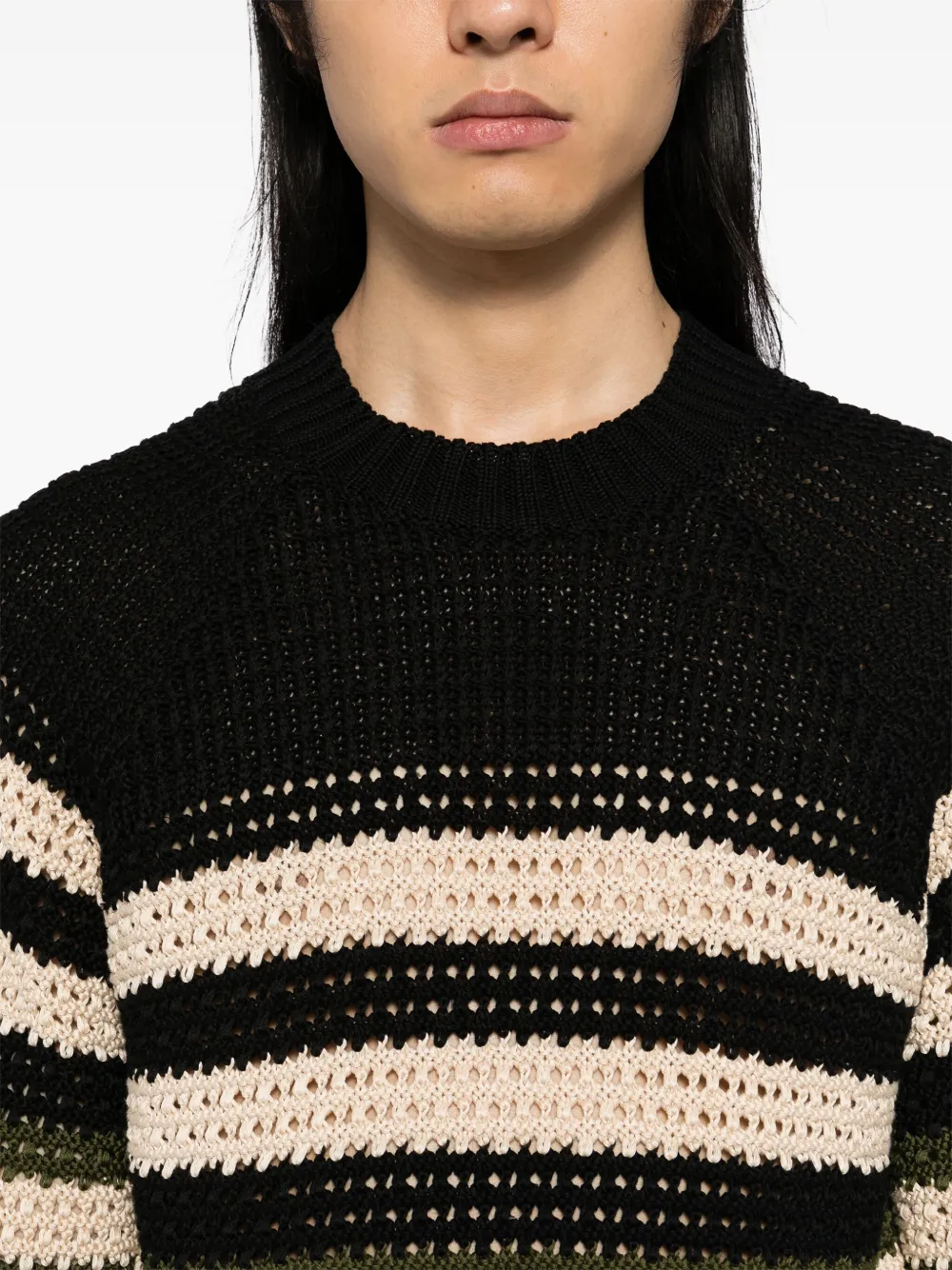 Tagliatore Gestreepte top Zwart