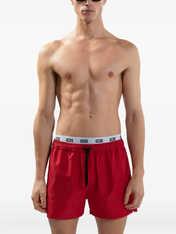 GCDS Costume Da Bagno Essential Rosso FARFETCH IT
