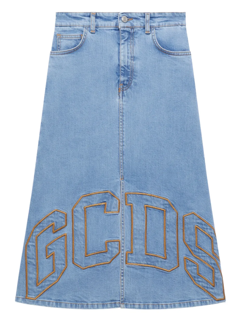 Gcds Logo-embroidered Skirt
