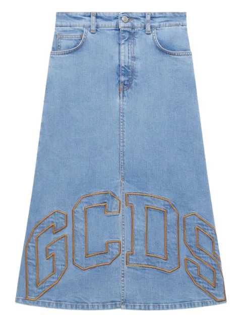 GCDS falda con logo bordado