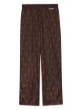 GCDS pinstriped track pants - Brown