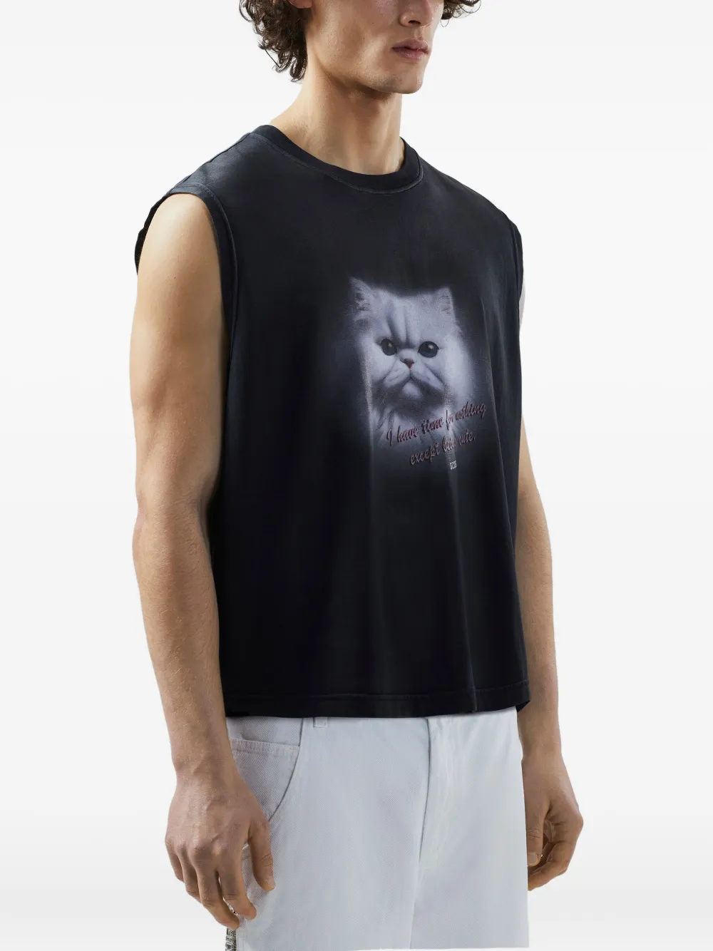 GCDS Cat boxy tanktop Grijs