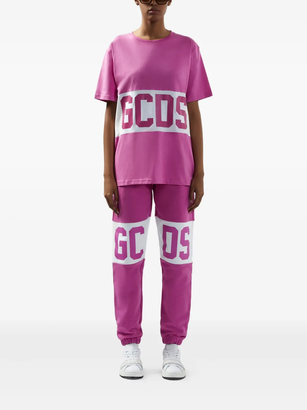 GCDS Trainingsbroek met logoprint - Roze