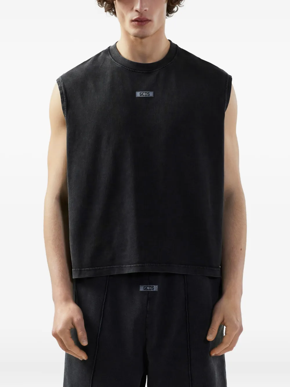 GCDS Tanktop met verwassen effect Grijs