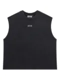 GCDS stone-washed tank top - Grey